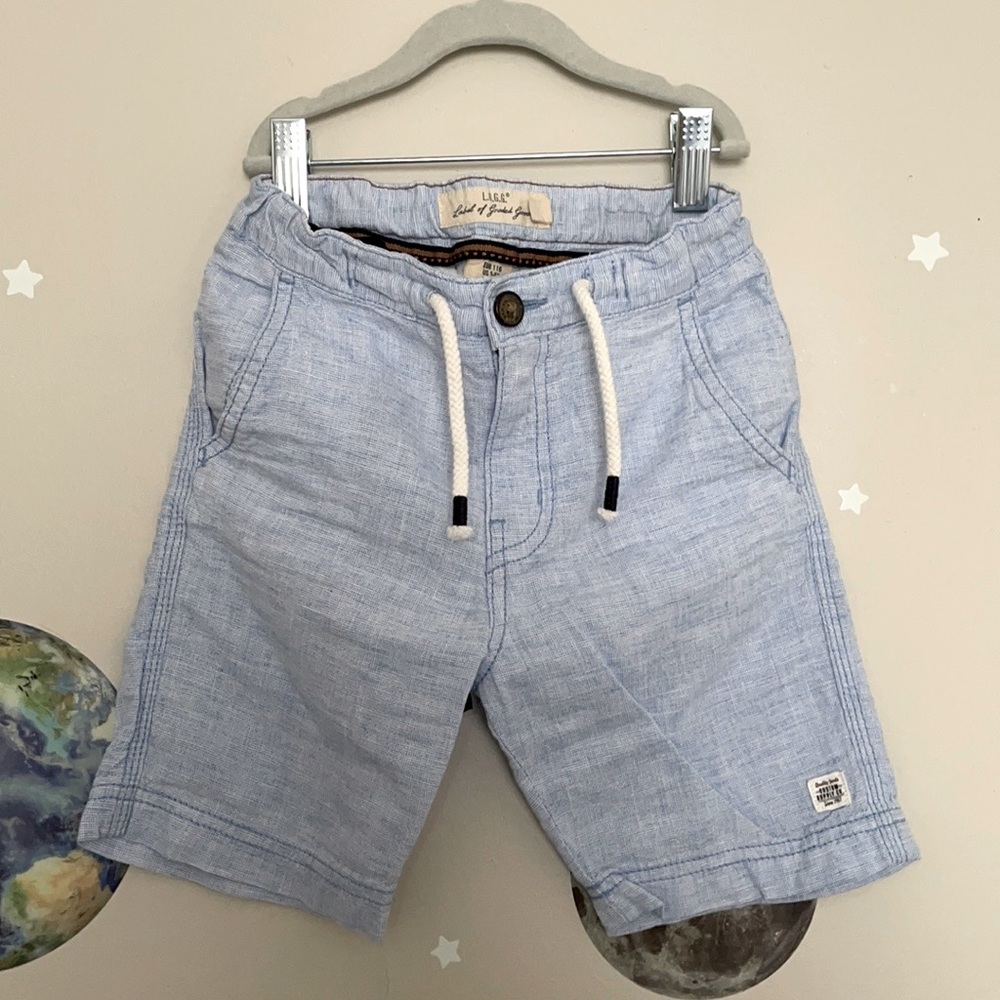 Blue linen like shorts